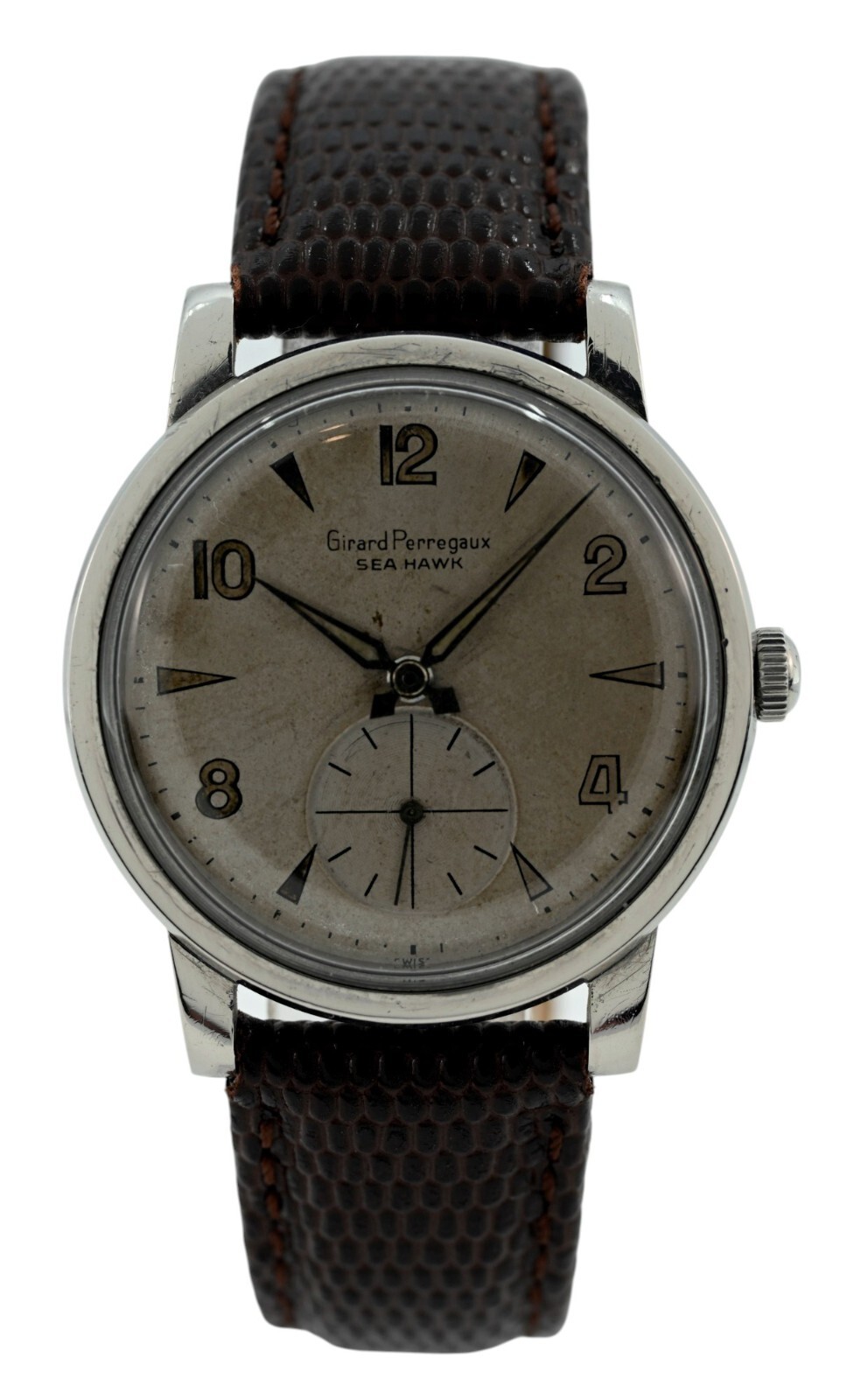 Vintage 1950’s Girard Perregaux Sea Hawk 34mm SS Mechanical Cal 18 993 Watch!