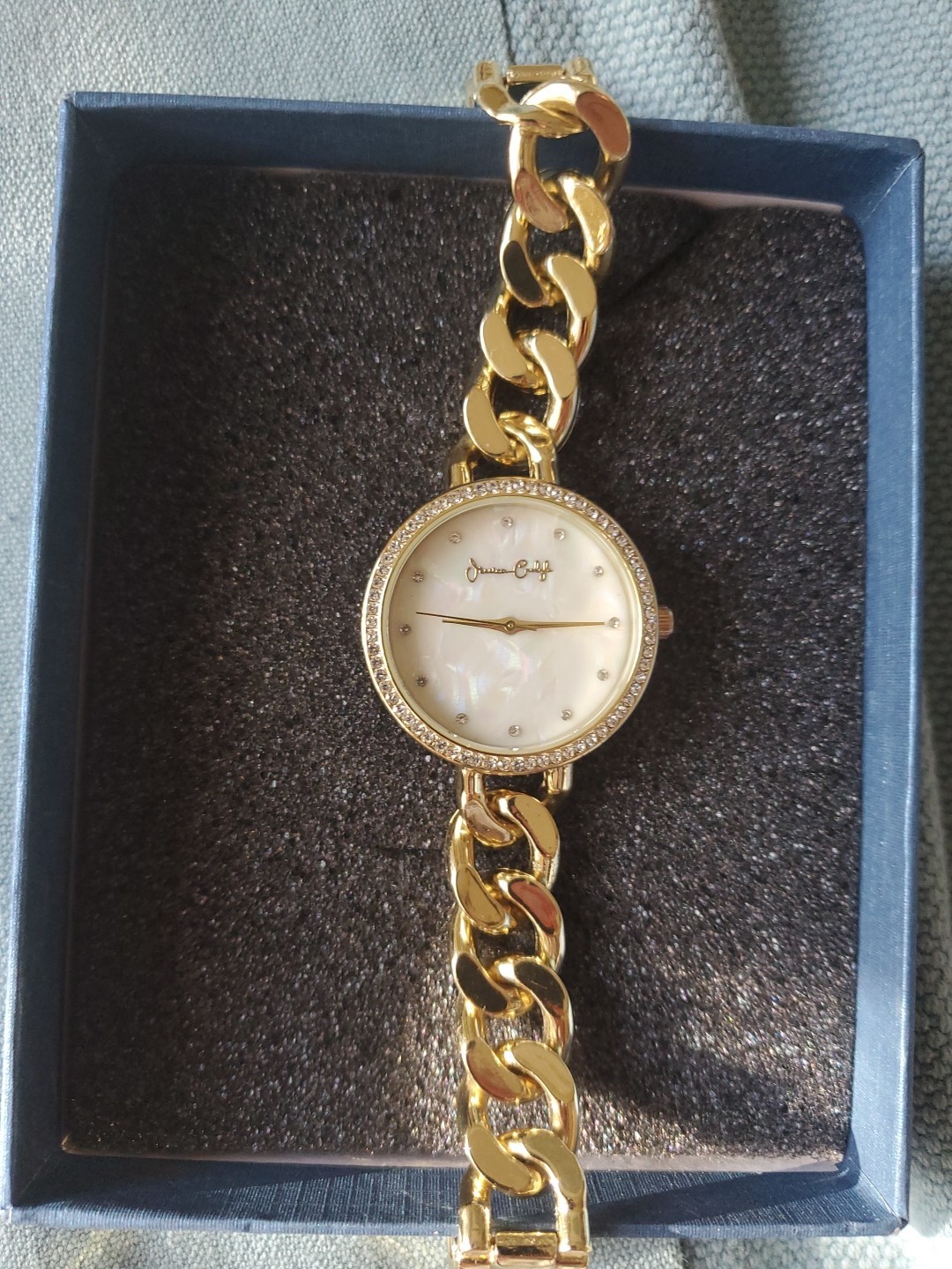 Jessica Carlyle Women Gold-Tone Bracelet Analog Watch,