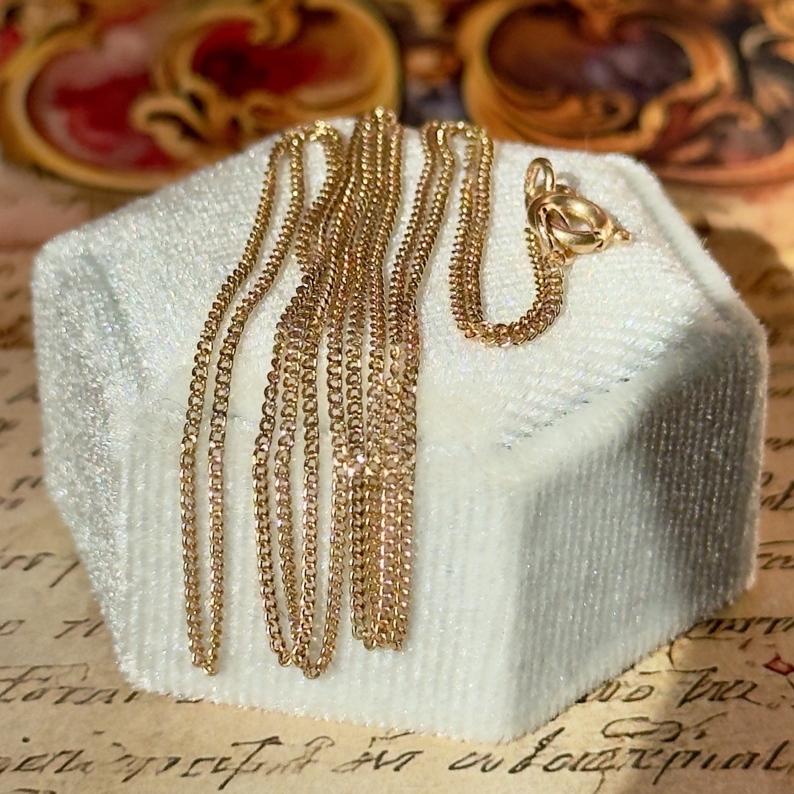 14k 583 Vintage Rose Gold Chain USSR Era – 25″ Including 3.25″ Extension- #2096