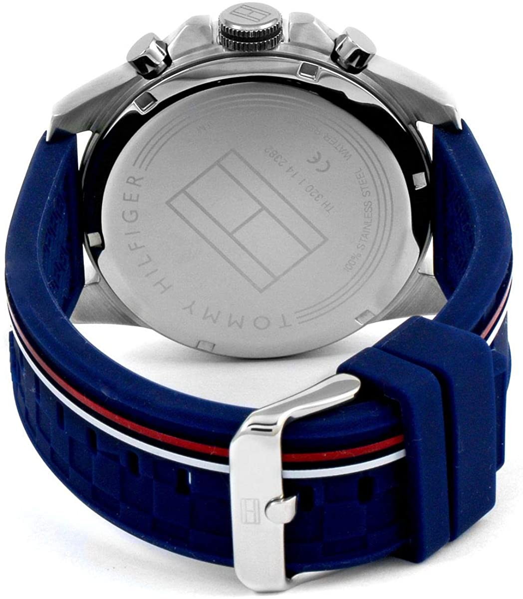 Tommy Hilfiger 1791476 Men’s 46mm Stainless Steel Analog Watch – Blue/Silver