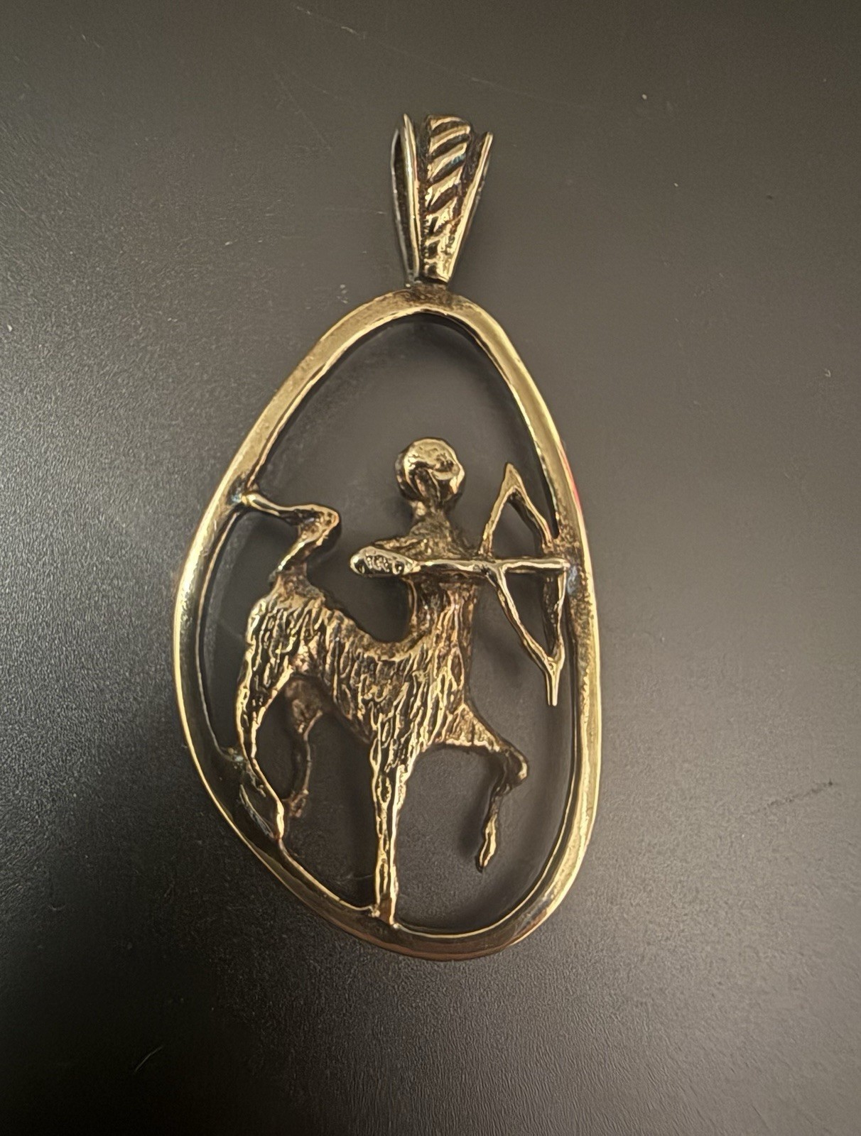 Estate Sterling Silver 3 dimensional style SAGGITARIUS Astrology unisex pendant
