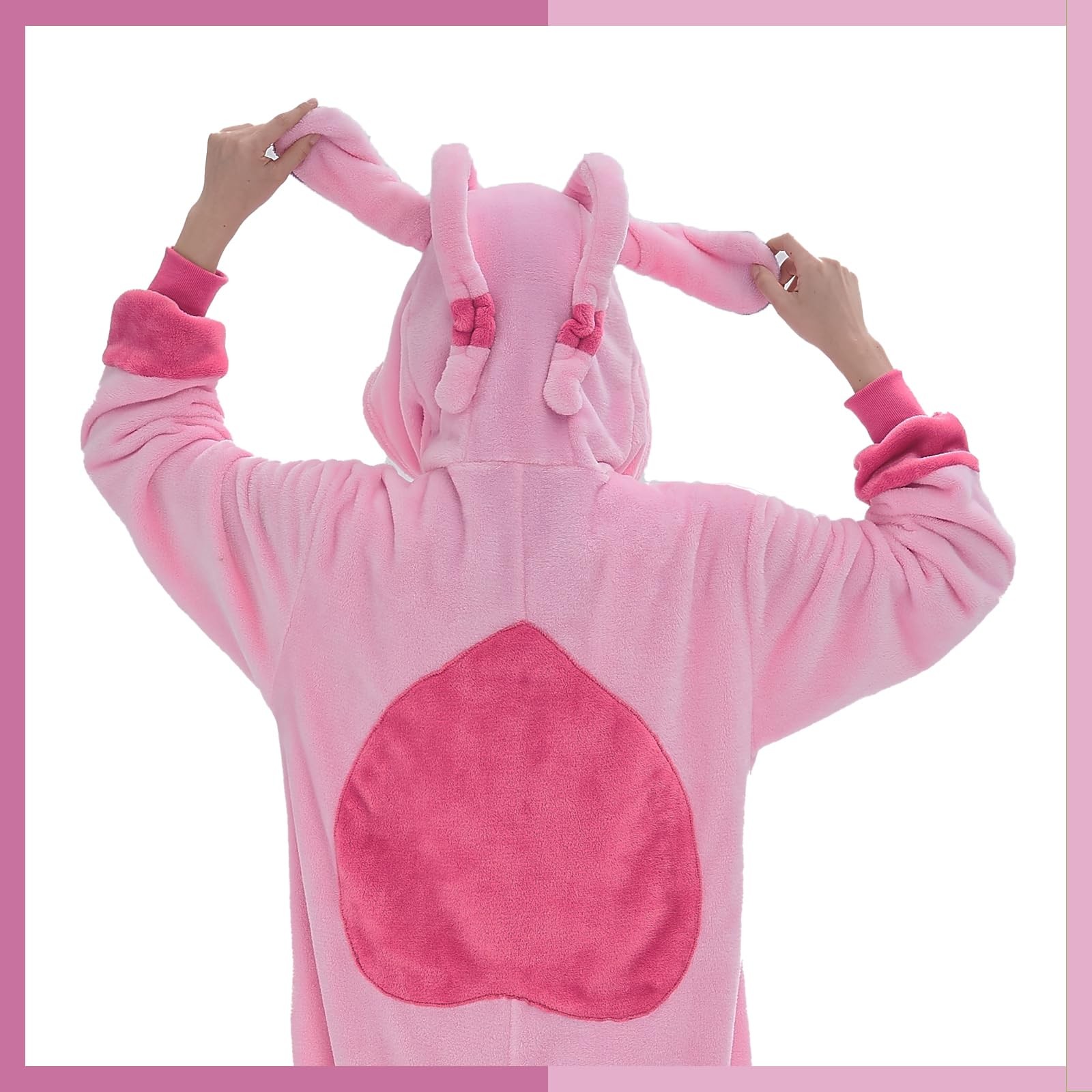 GONAAP Pink Animal Bodysuit Pajama XXL Unisex Adult Pajamas Costume Cosplay