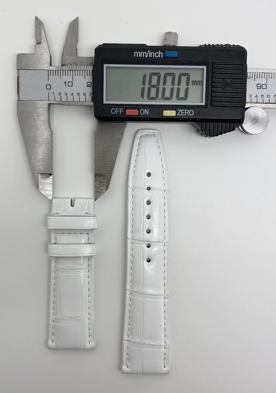 IWC 20mm x 18mm White Alligator Watch Strap Band Tang A28767 New Authentic OEM