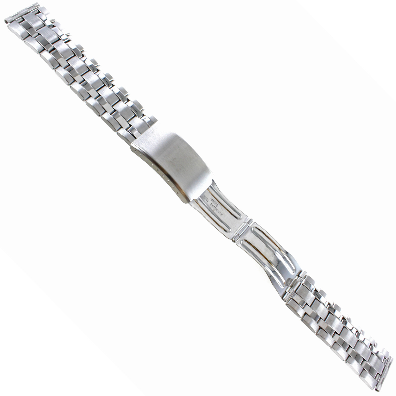 20mm Hirsch Stainless Steel Security Clasp Straight Ends Mens Watch Band 5712