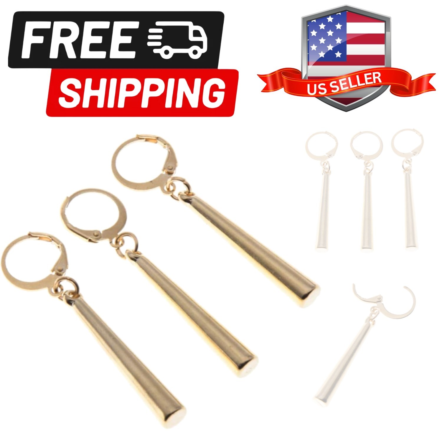 Roronoa Earrings Clip Cosplay Jewelry – Gold 0.2oz