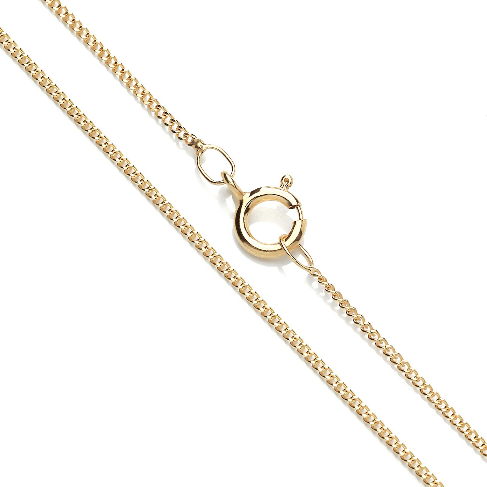 9ct Yellow Gold Curb Chain 16″ 18″ 20″ – Choice of Length