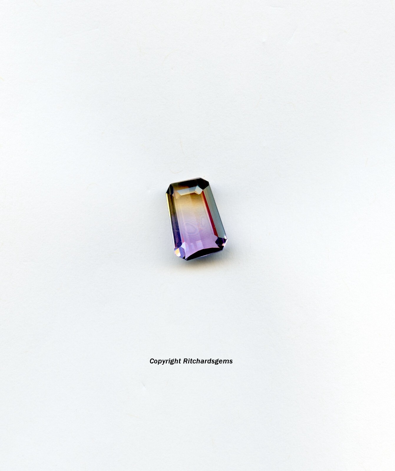 AAA Large 7.69 Cts. Natural Emerald Cut Bolivian Ametrine Loose Gemstone