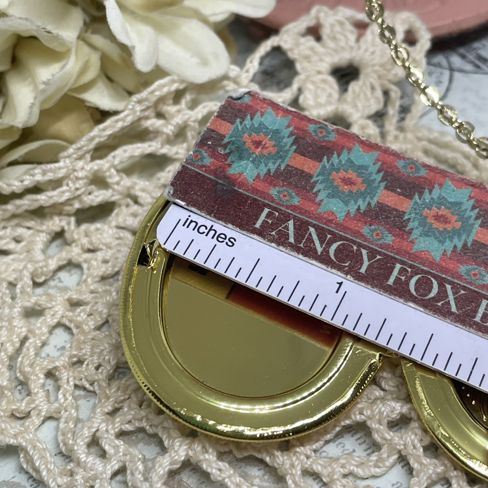 Birthday Gold Fairy Flower Butterfly Cameo Locket Necklace anniversary birthday