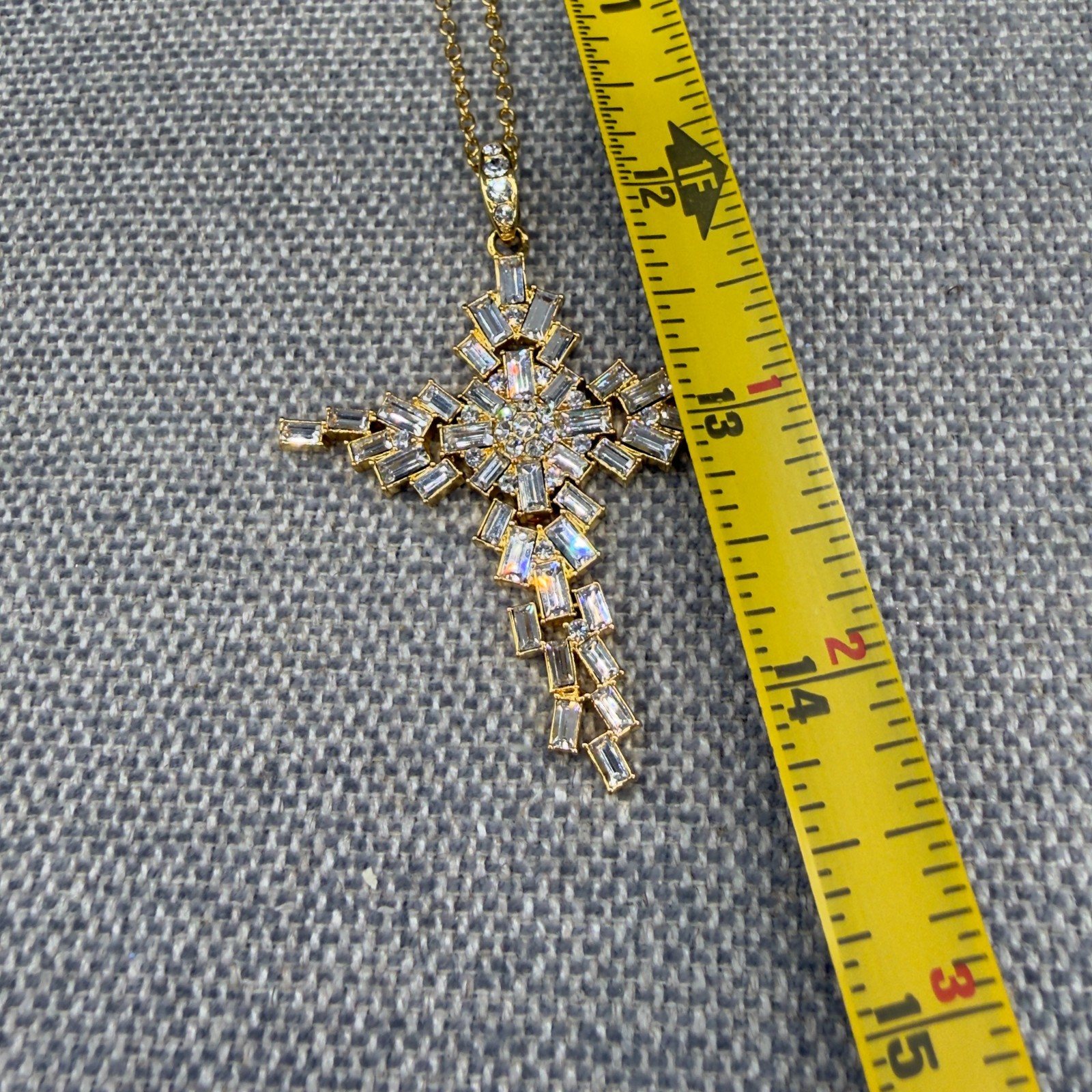 PJM Necklace Phoenix Jewelry Manufacturing Crystal Stations Articulated Cross