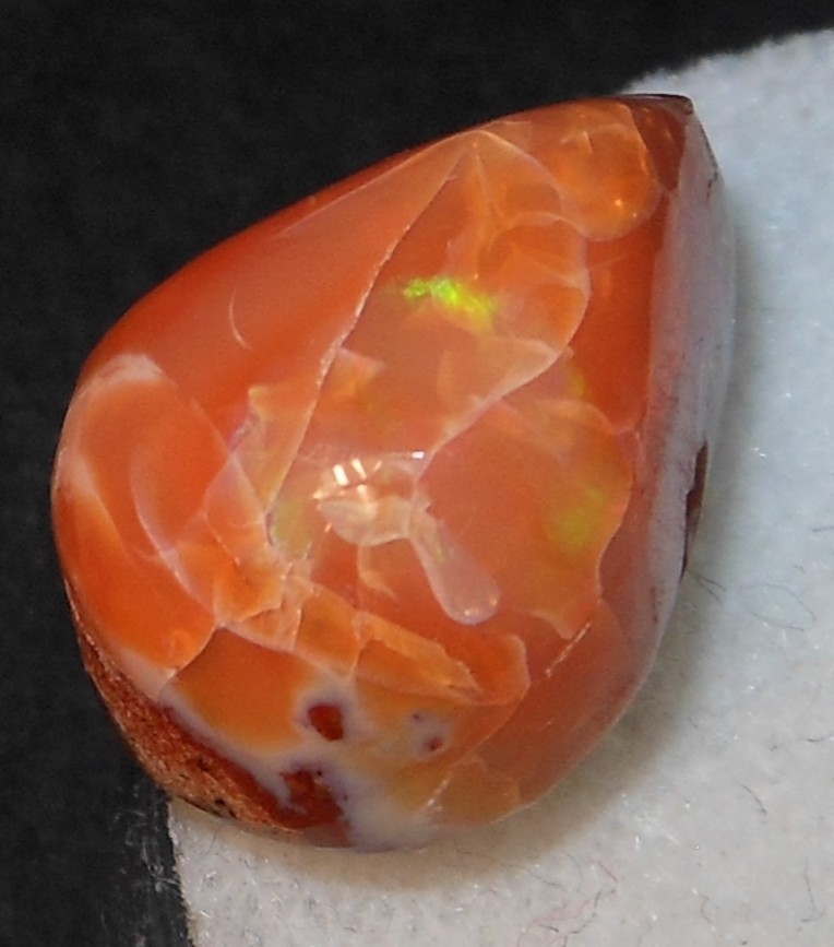 18ct Orange Mexican Fire Opal Polished Nugget 19.5×12.3×12.2mm