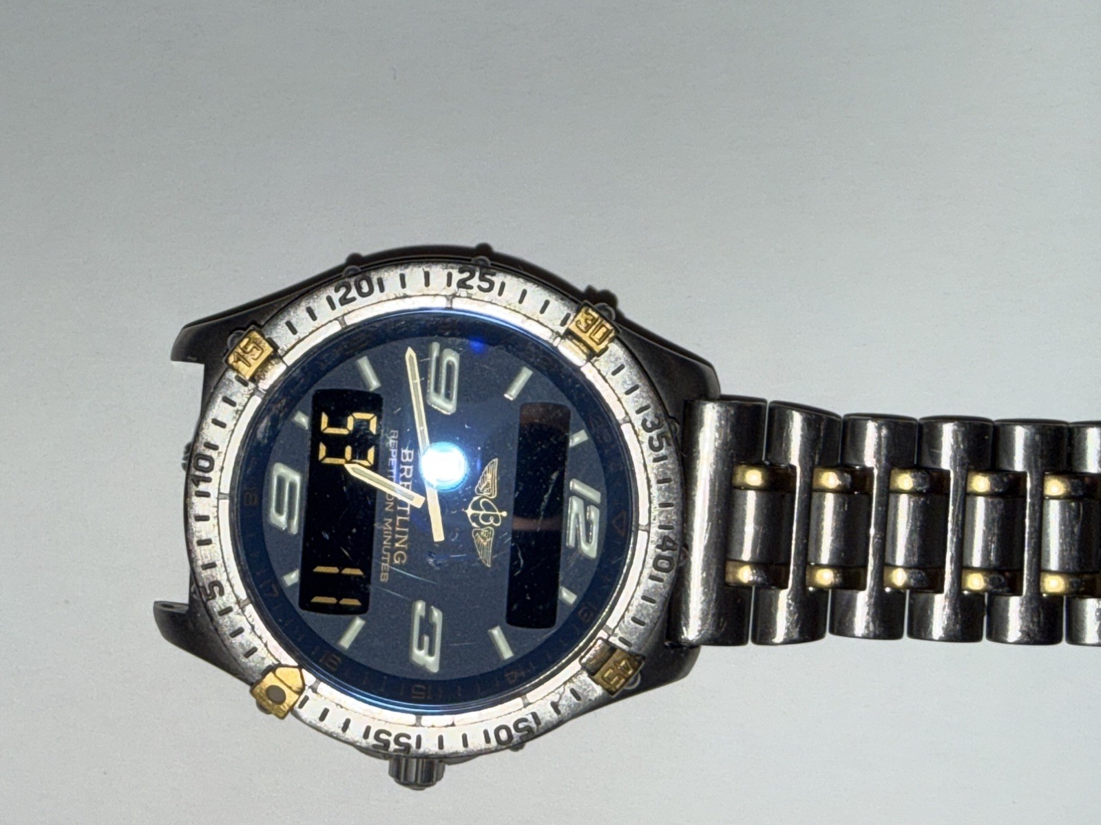 Breitling Aerospace Repetition Minutes Titanium B65062 Blue Dial Quartz Watch