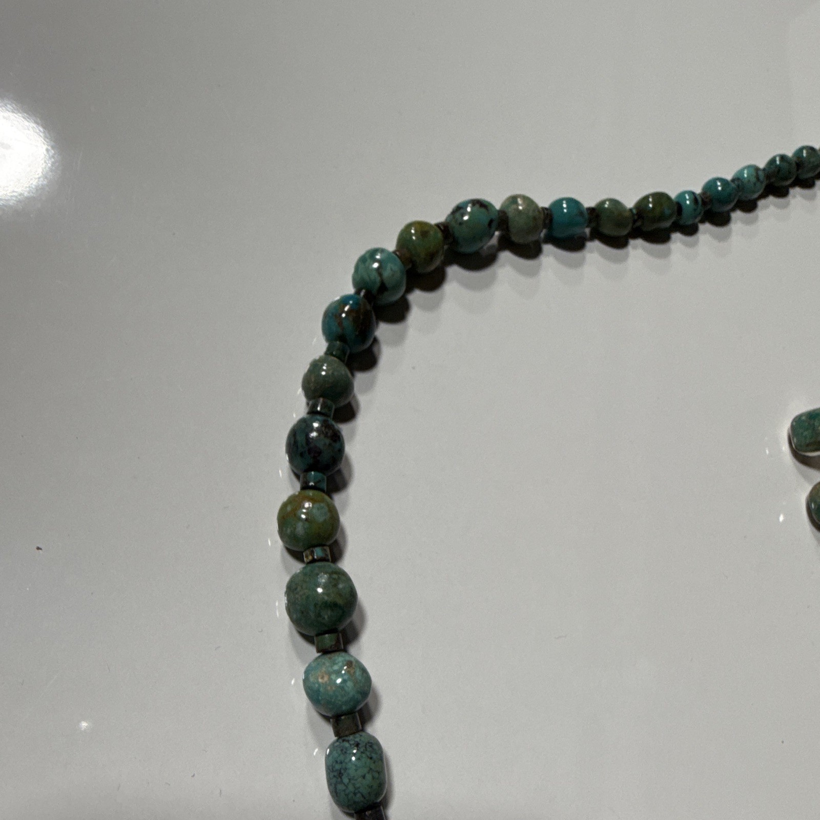 Mine Finds by Jay King Turquoise Blue Green Round Beaded Necklace with earrings