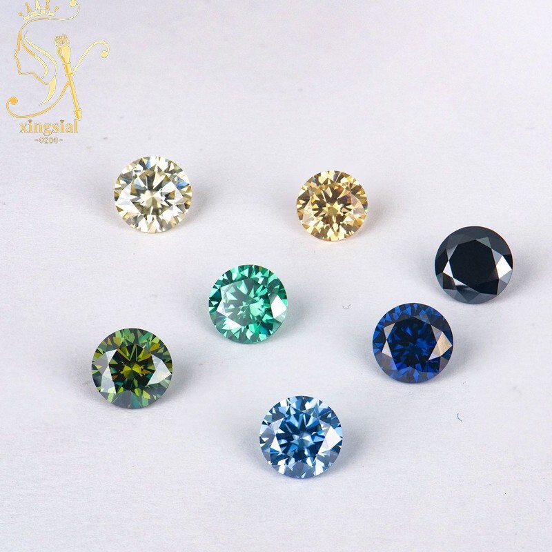 Brilliant Cut Round Moissanite Loose Stone Colour VVS1 Gemstone With Certificate