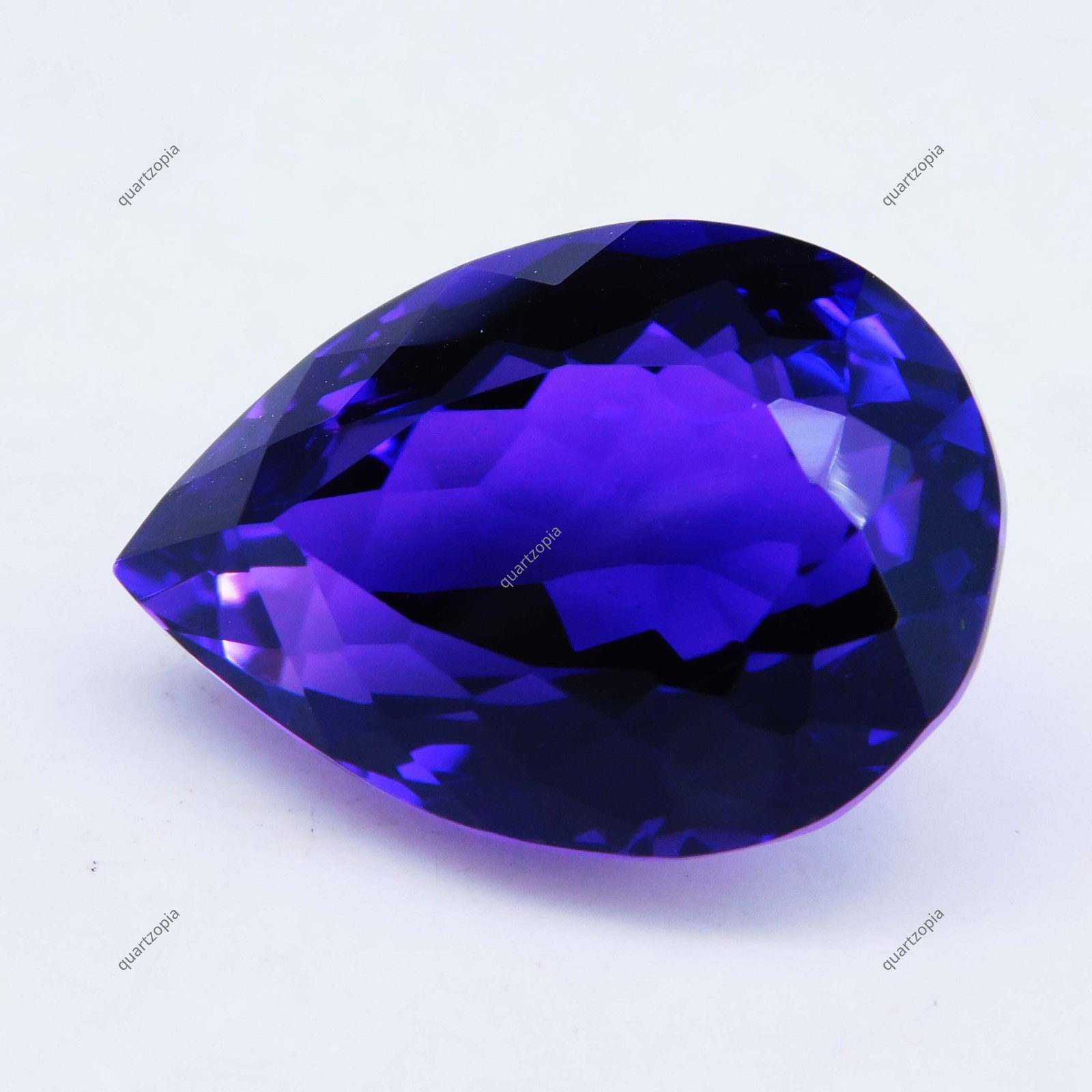 40.55 Ct Natural Purple Amethyst Pear Shape Certified UNHEATED Loose Gemstone