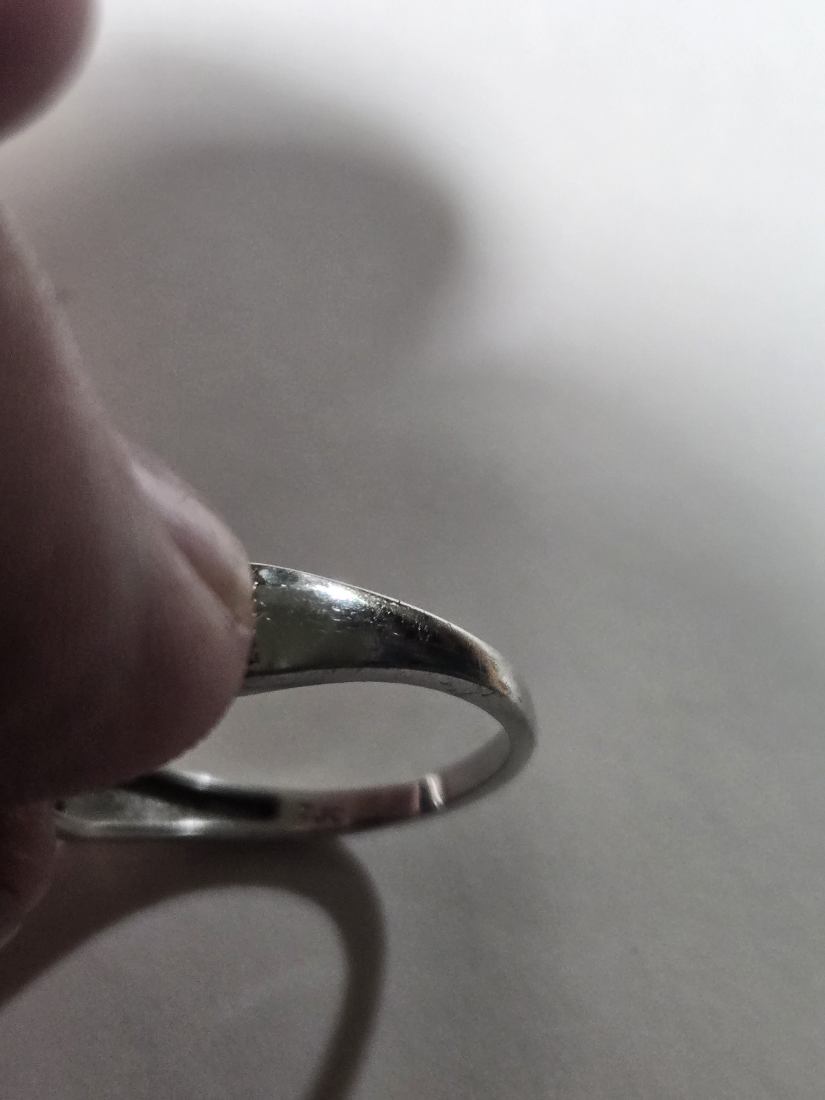 14k White Gold Fire Opal Ring Diamonds Sz. 8