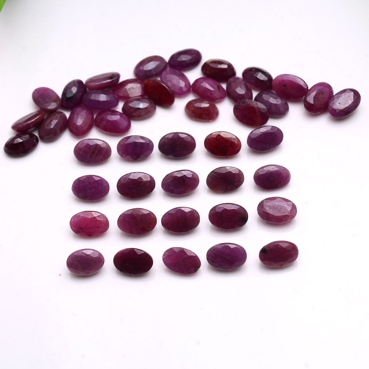 22 Pcs Natural African Ruby Untreated 6mmx4mm Oval Cut Stunning Loose Gemstones