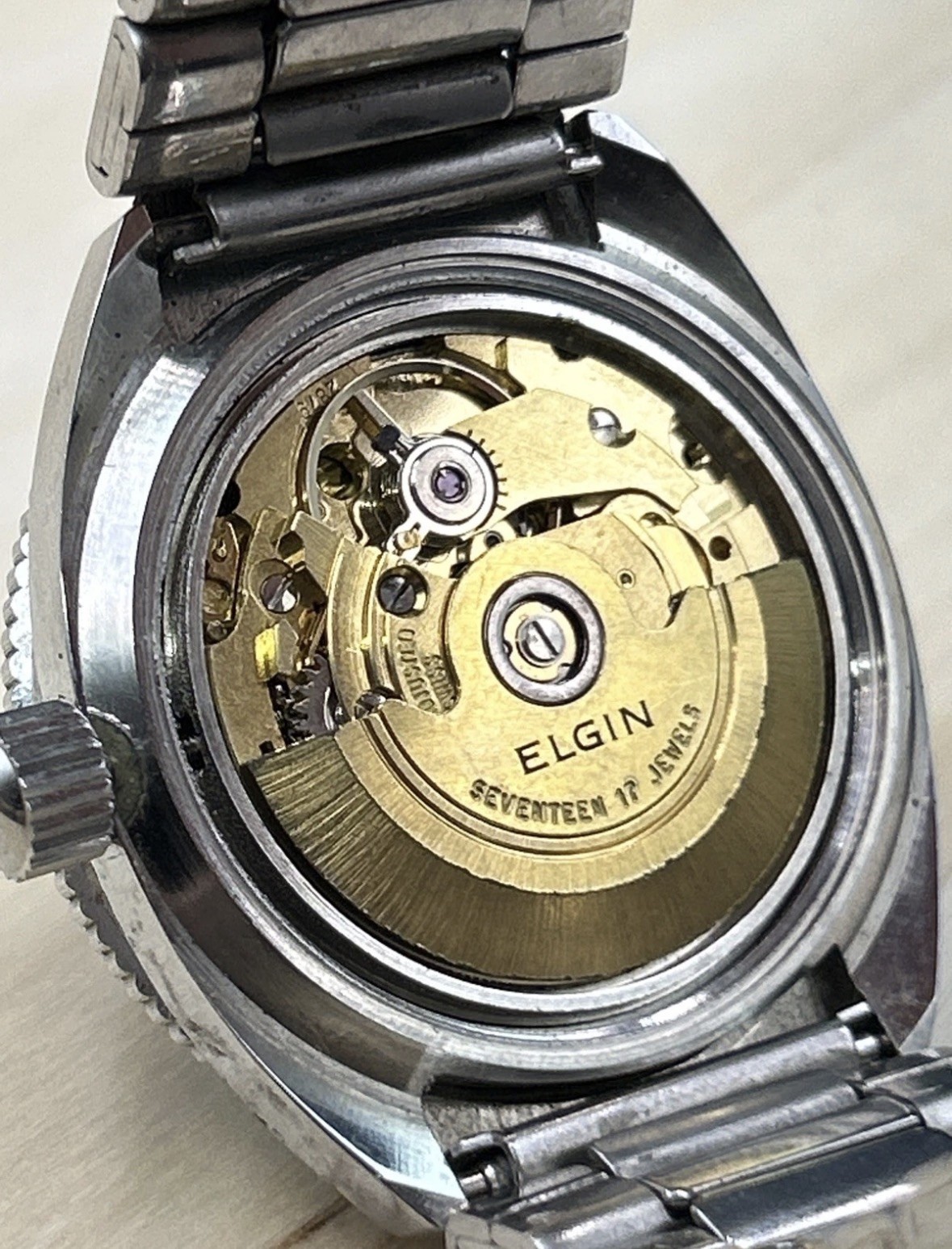 Elgin Skindiver Pepsi Bezel. Serviced! Excellent condition ETA 2879 OEM bracelet
