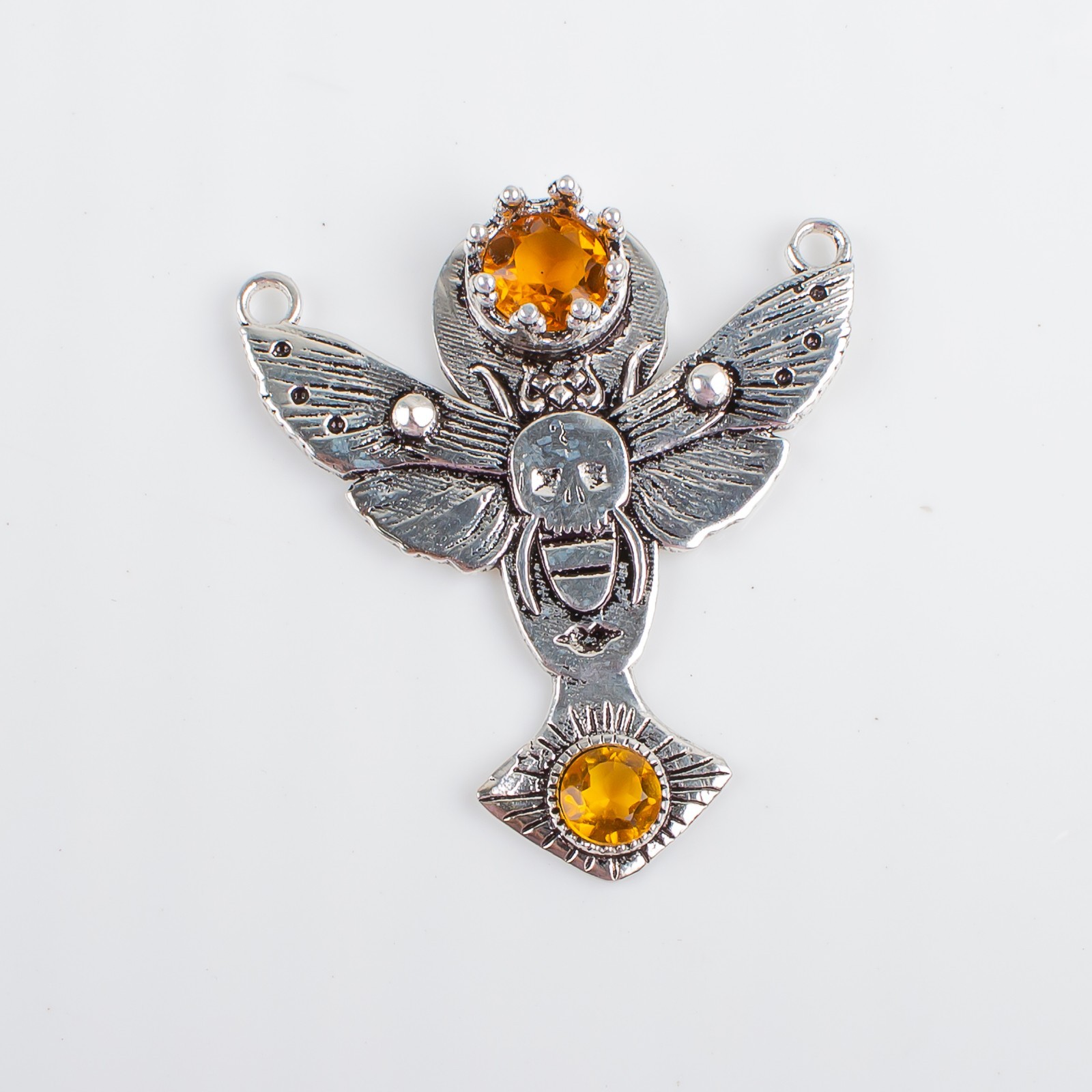 Birthday Gift For Her Natural Citrine Gemstone Pendant Vintage 925 Silver