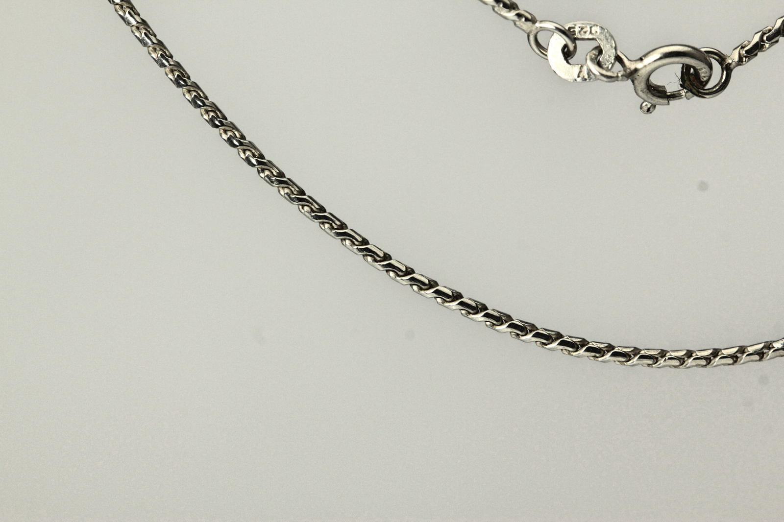 925 Sterling Silver 9″ Thin Bead Chain with Spring Ring Clasp 2.4grams (BR2942)