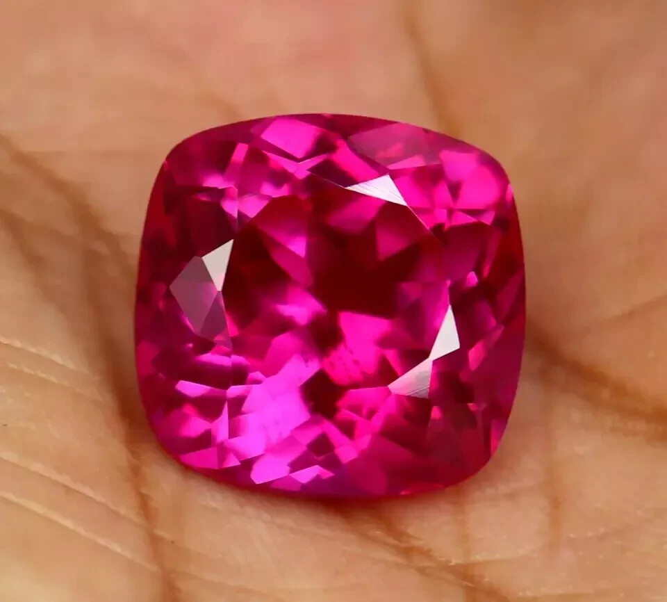 AGL Certified 8.65 Ct Natural Pink Sapphire Cushion Cut Loose Gemstone With Gift