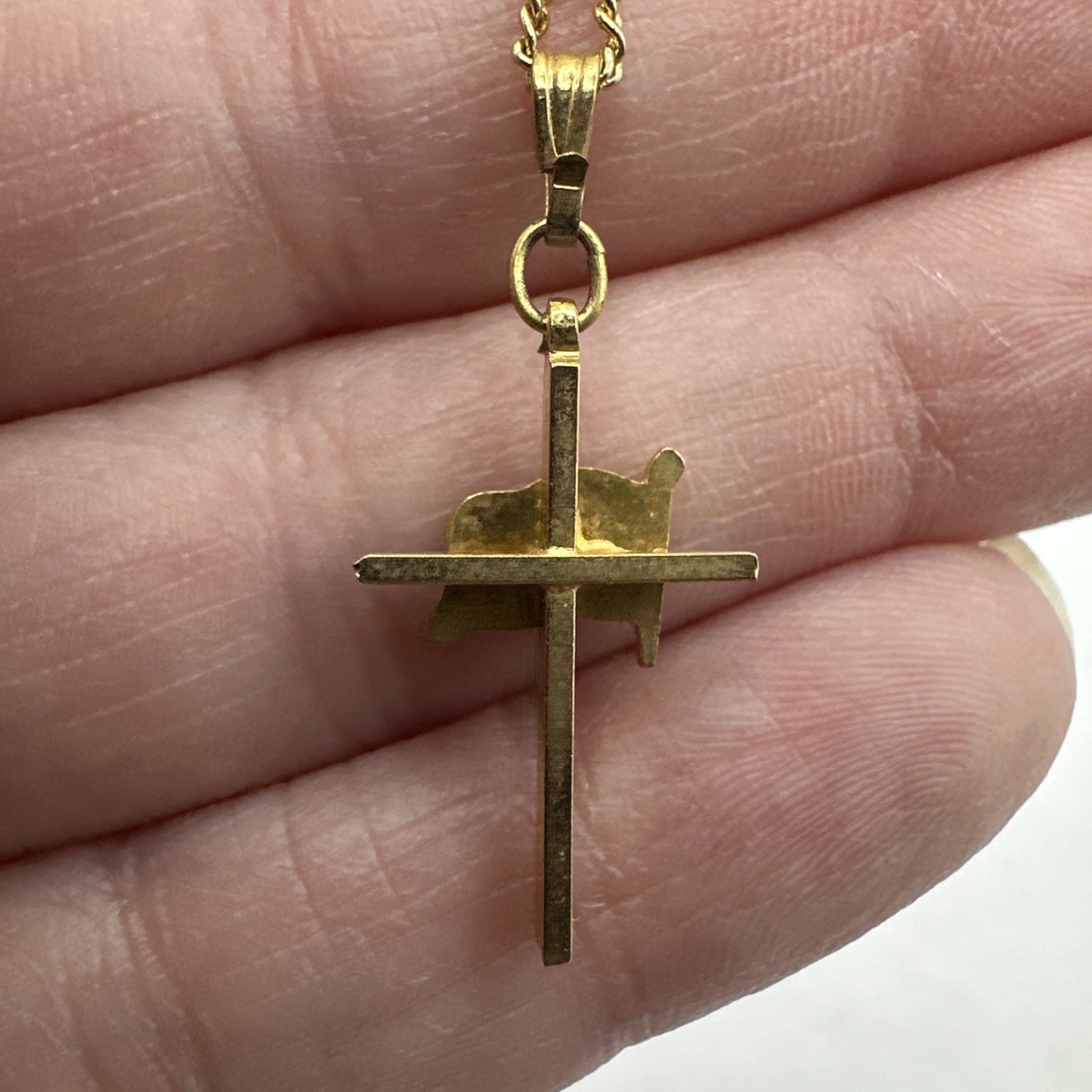 Patriot Cross American Flag Independence Day Religious Jewelry Pendant Necklace