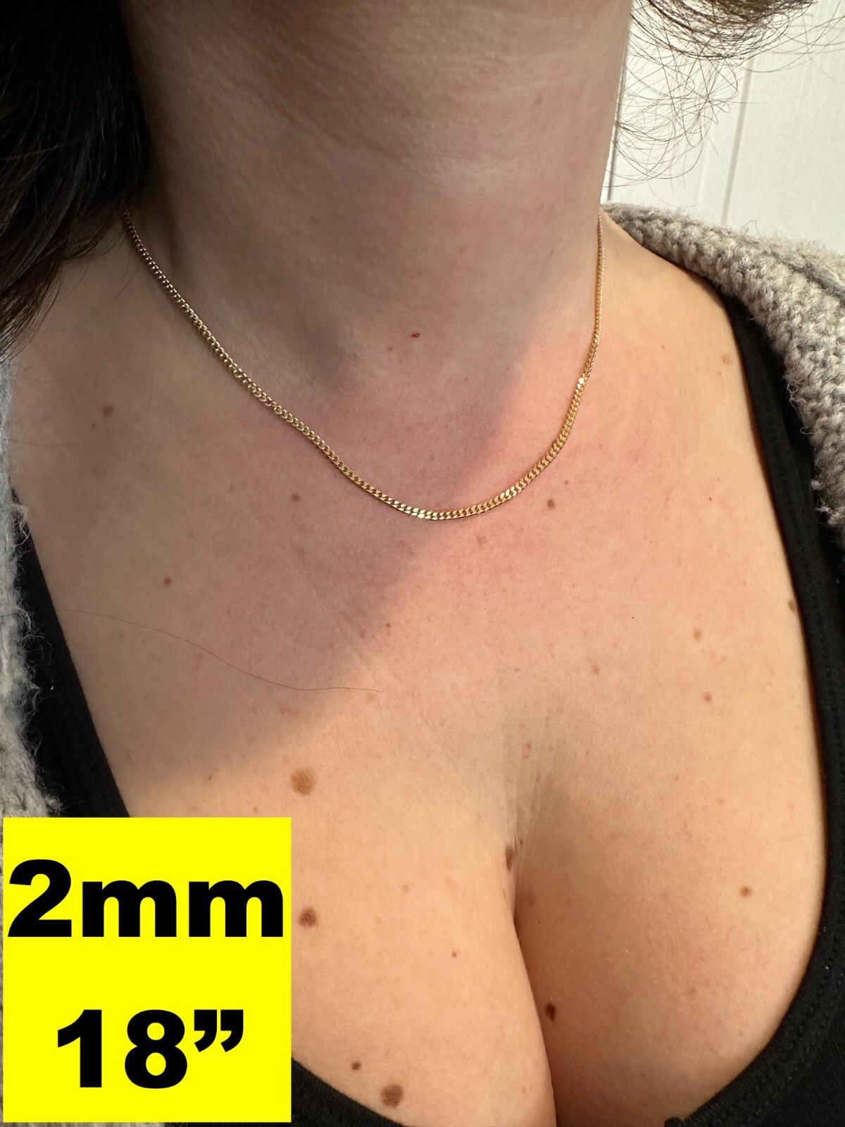 Men’s Ladies Solid 14k Yellow Gold Micro 1.5-3mm Miami Cuban Link Chain Necklace