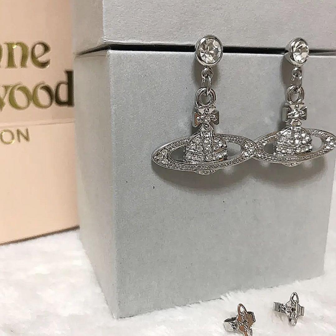 Vivienne Westwood Earrings Pierce Mini Bas relief Silver NO BOX