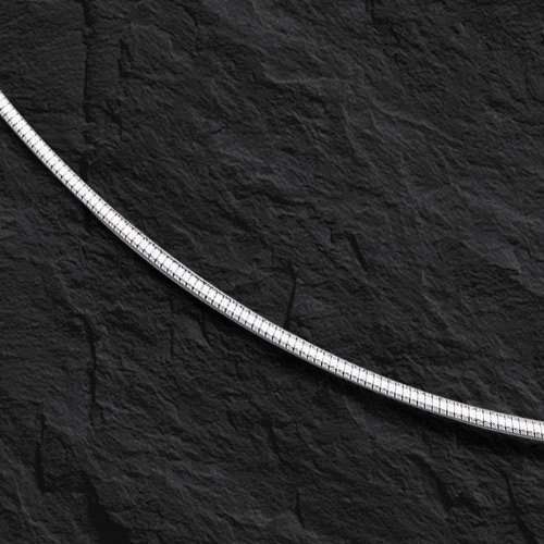 14k Yellow Gold 18″ Solid Classic Domed Omega 2mm 7.3 Grams Chain/Necklace