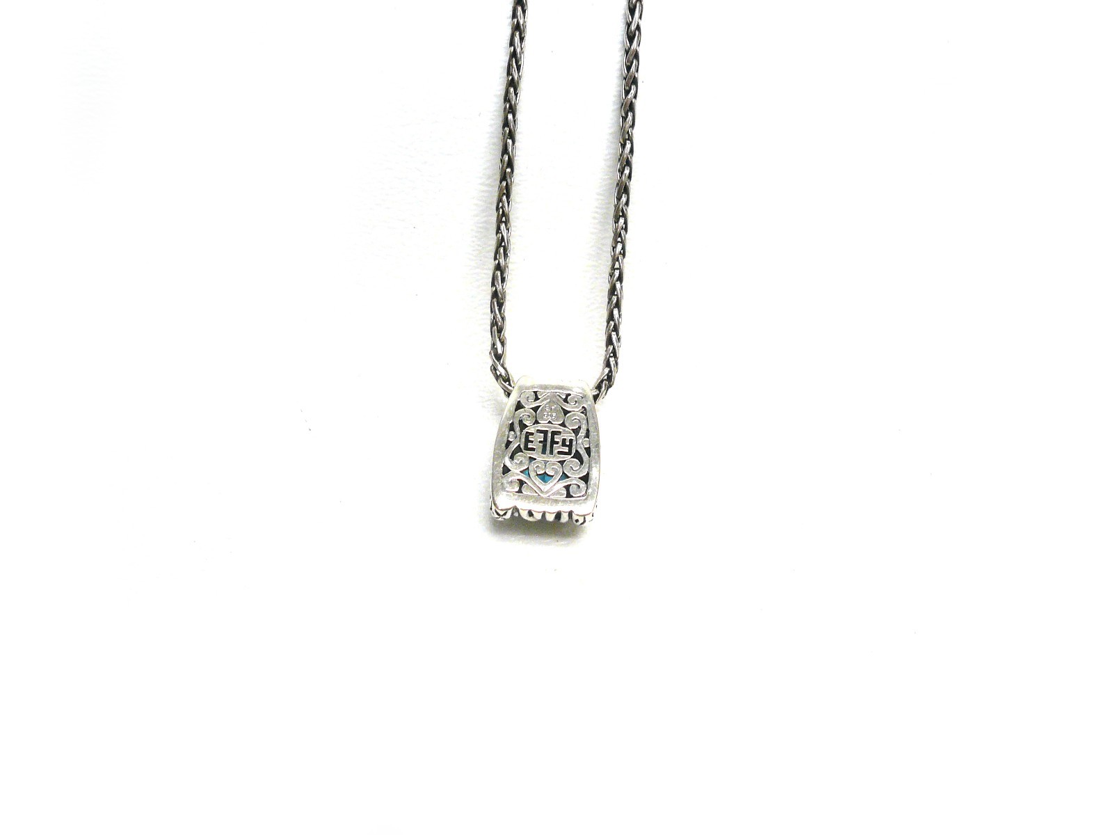 EFFY Sterling Silver Pendant Necklace Balissima Green Praesolite Gemstone