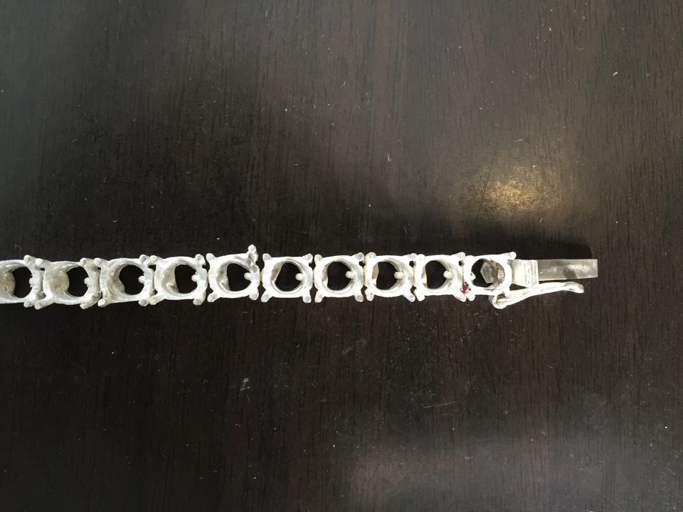 4 mm Round Tennis Bracelet Round Semi Mount Tennis Bracelet 925 Silver Bracelet
