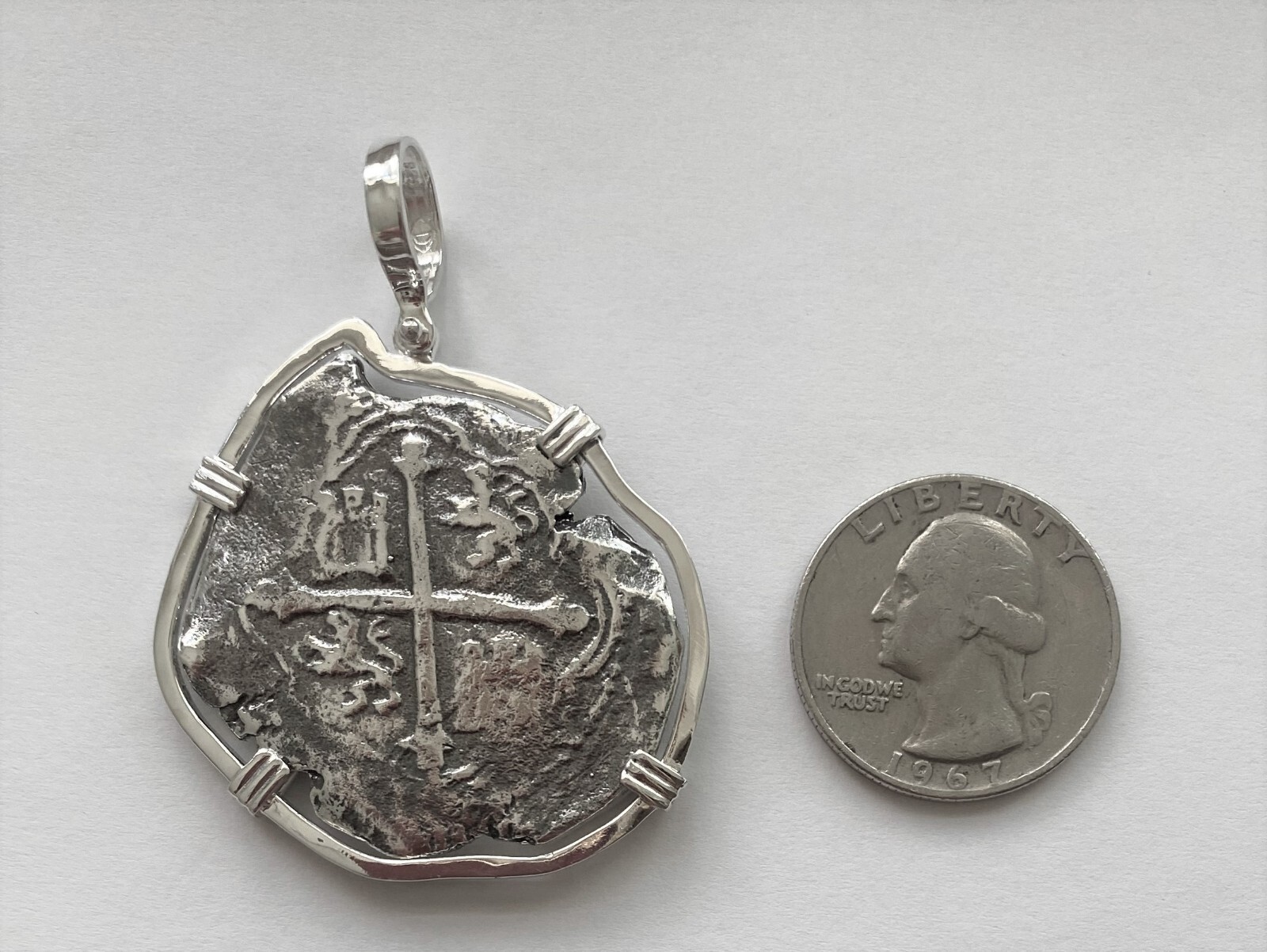 ATOCHA Era Coin 8 Reale “Tortuga Shipwreck” Réplica Coin Sterling Silver Frame