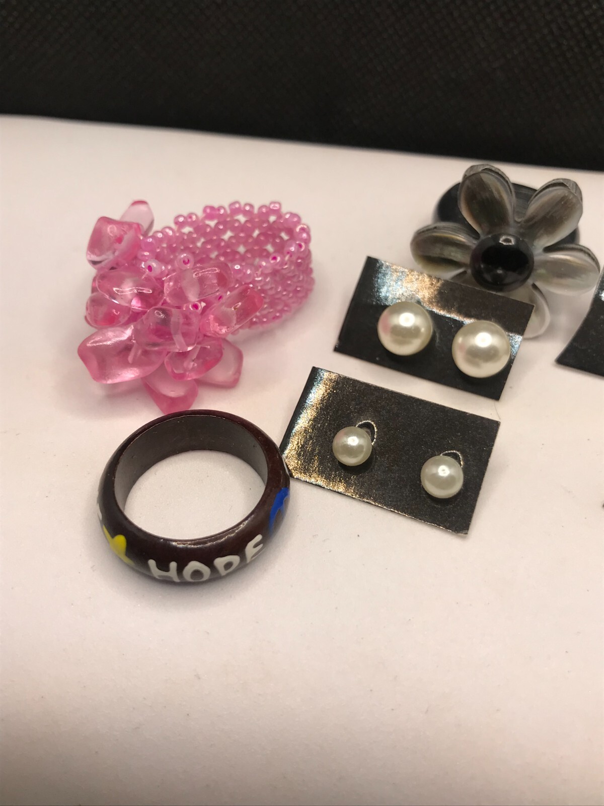 Unbranded Rings, Earrings Lot- Various Sizes and Colors. 8 Pieces ~ New!