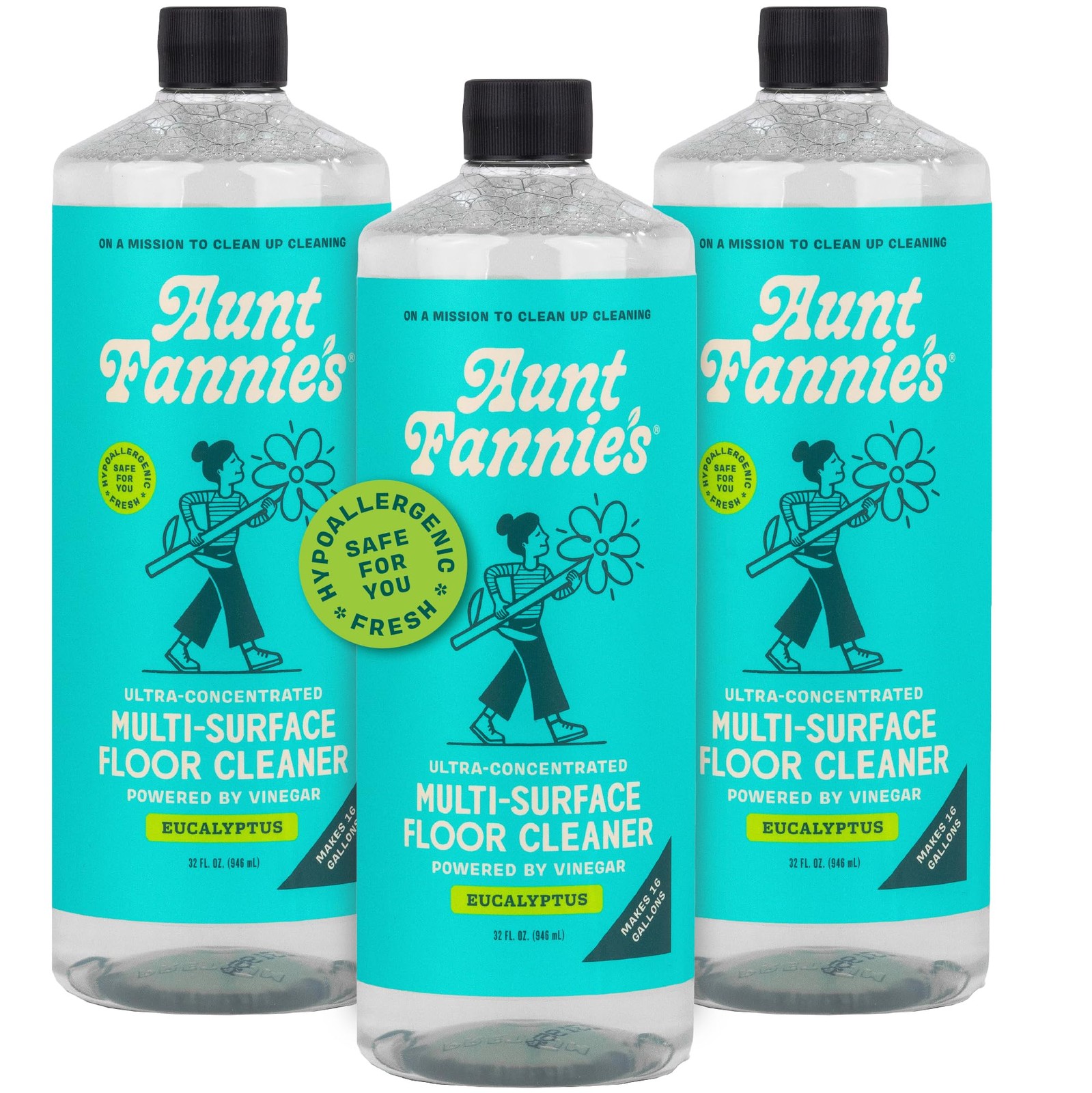 Aunt Fannie’s Ultra Concentrated Floor Cleaner Vinegar 32 Fl Oz (Pack of 3)