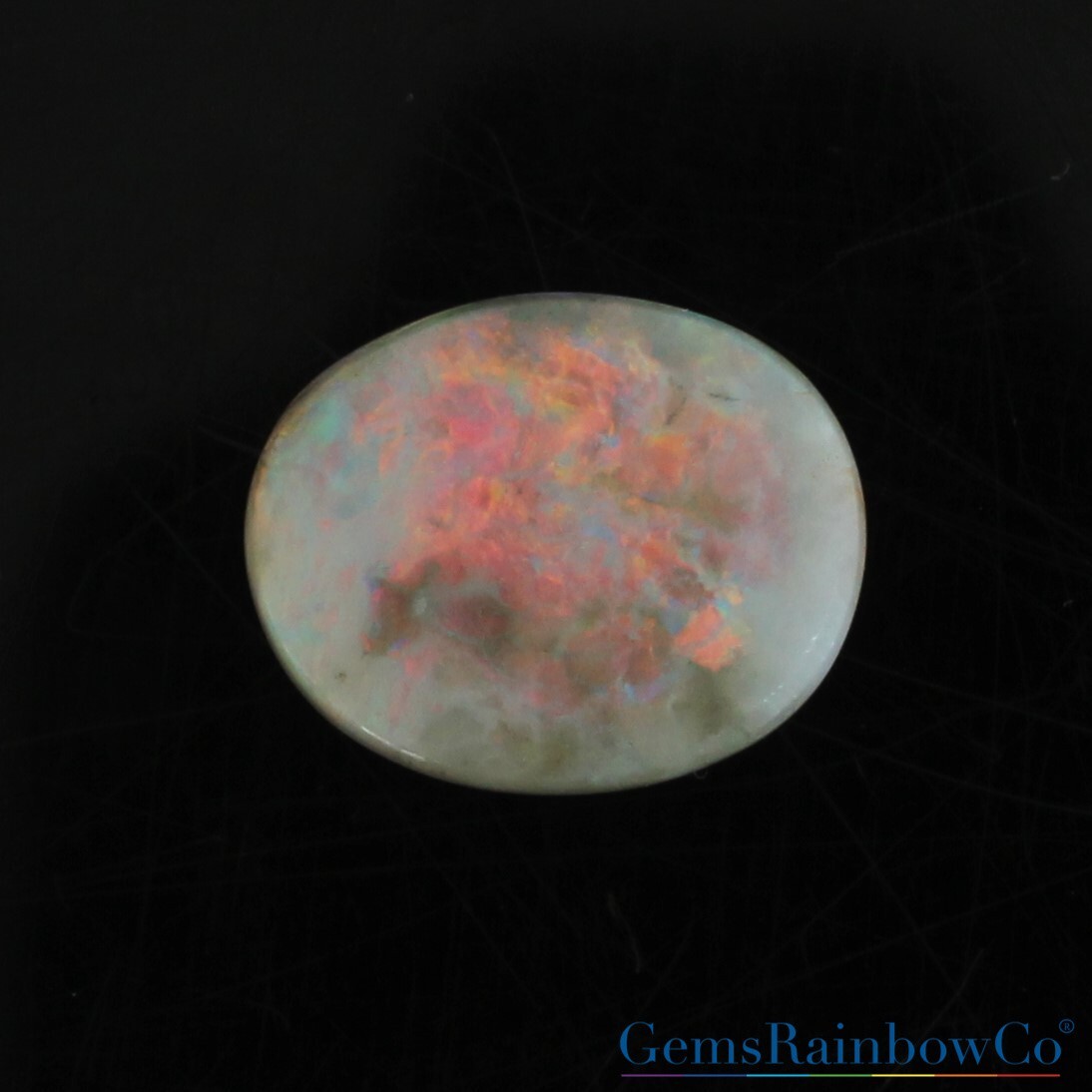 Australian opal with intense fire, Multi colour Loose Gemstone 10 ct, Oval Shape