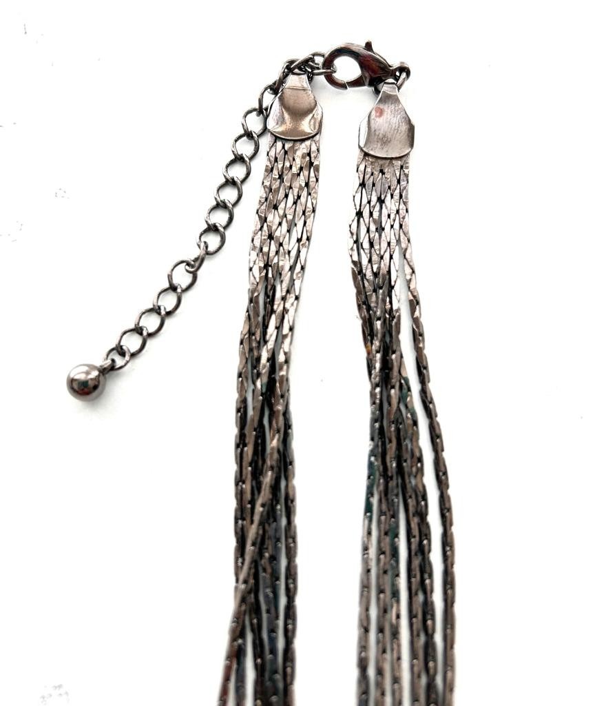 twisted metal necklace lobster claw closure 20″ long plus extender chain