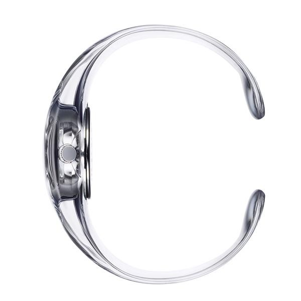 Issey Miyake O-Bold NYAS001 Clear Bangle Wrist Watch Unisex Transparent New Box