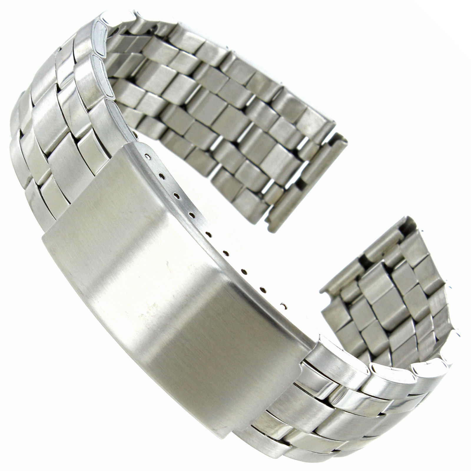 20mm Hirsch Stainless Steel Security Clasp Straight Ends Mens Watch Band 5712