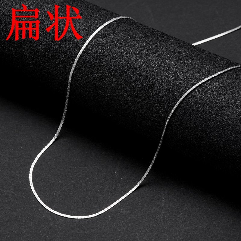 1pc 925 Silver 1MM Box Chain Necklace For Pendant Women Men Jewelry Wholesale