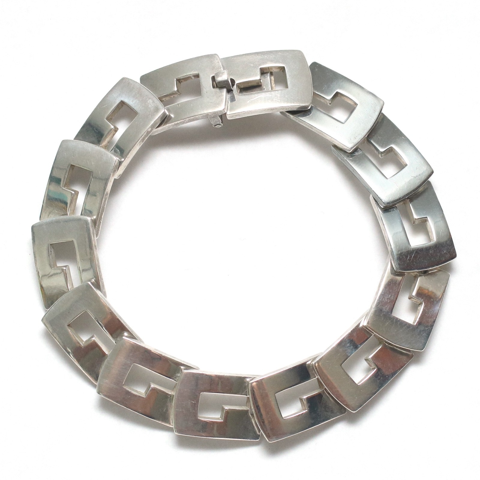 Gucci G Logo Sterling Silver 925 Men’s Bracelet Italy Length 7.68 in 1.62 oz