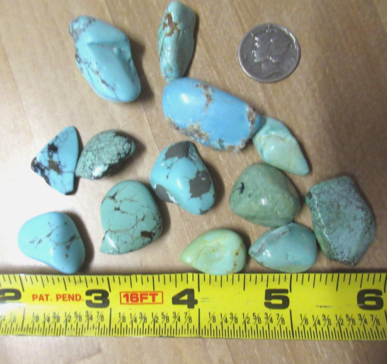 KINGMAN TURQUOISE NUGGETS 19mm X 13mm TO 29mm X 16mm STABILIZED 225TCW #885
