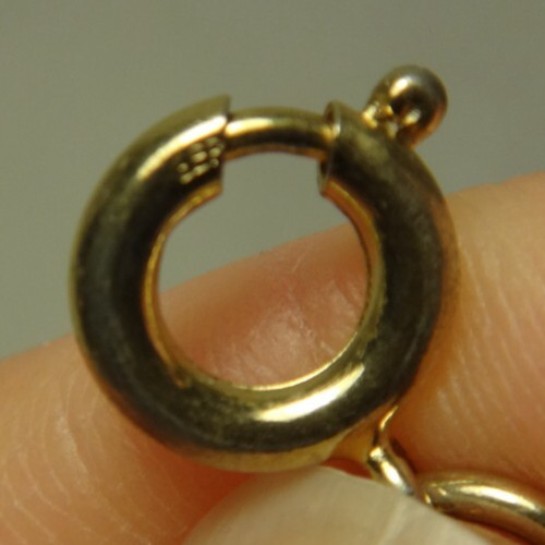 Vintage Gold Tone Curb Link Chain Bracelet 7.25″ Spring Ring Made in Germany
