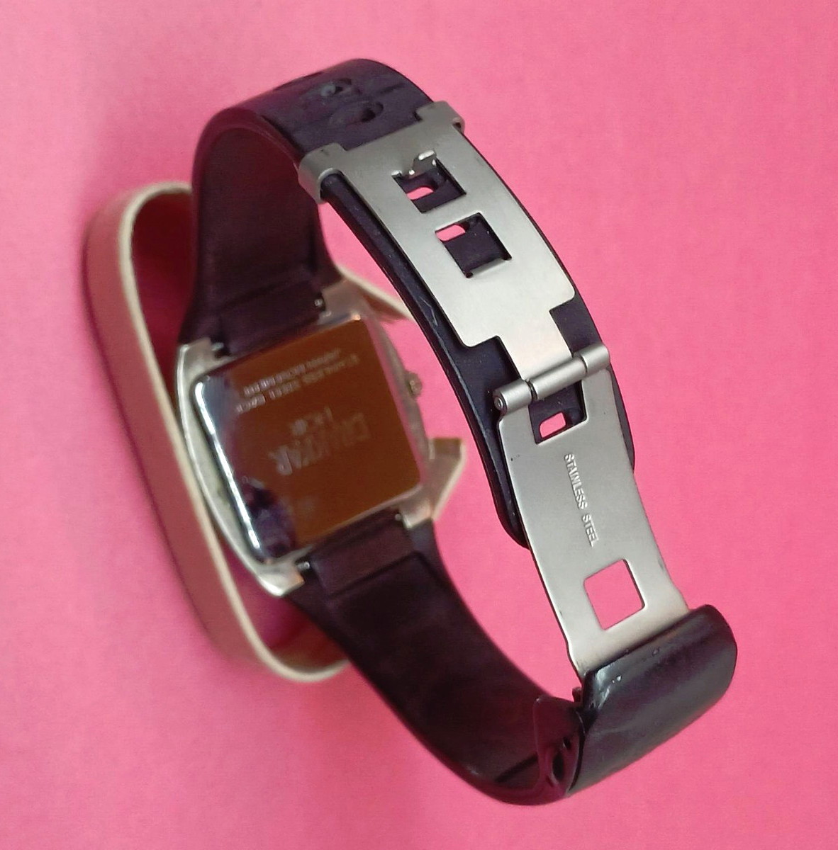 Dakkar Noir Mens Watch – Rubber/Stainless Steel Band – NEW Battery – Works Great