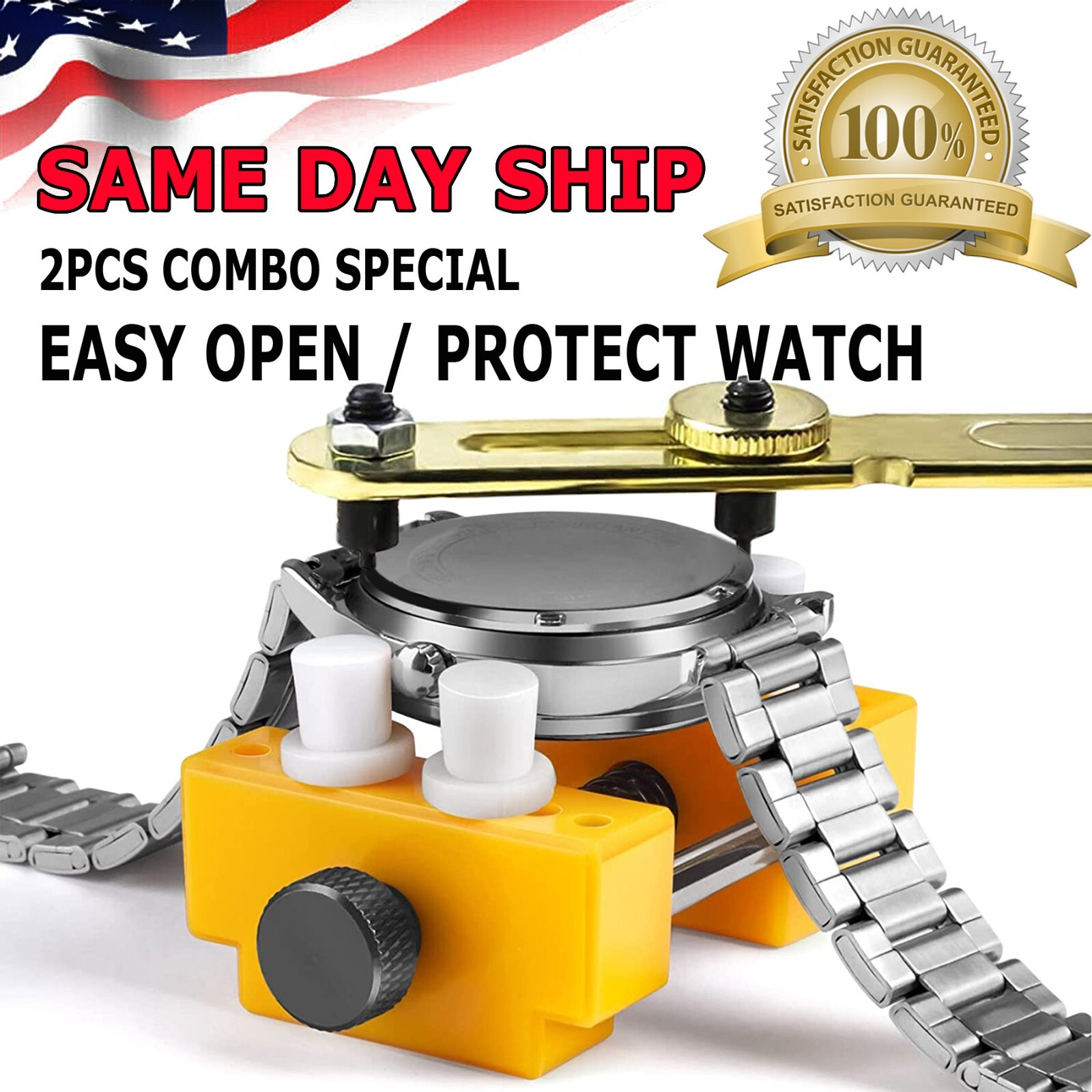 Watch Back Case Cover Opener Adjustable Remover Repair Wrench Watchmaker Tool
