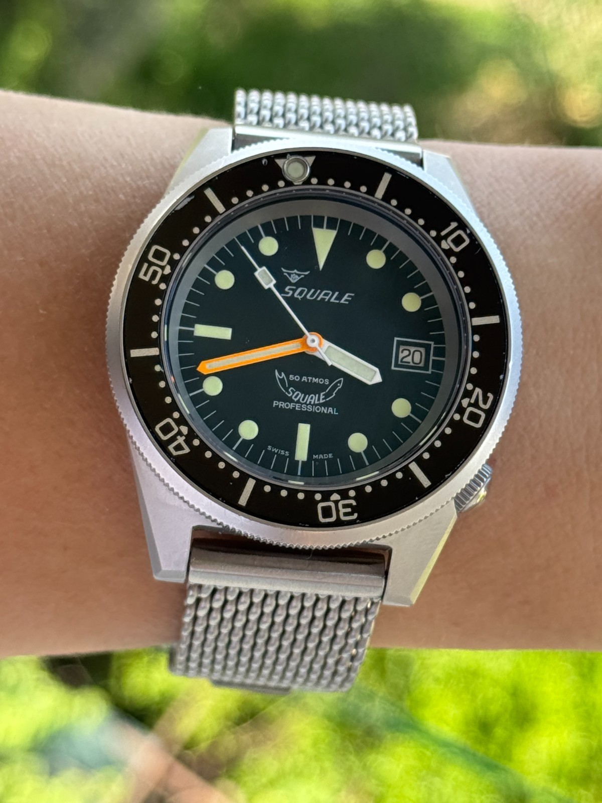 Squale 1521 Professional Classic Diver Watch Automatic Mens 42mm Swiss Made
