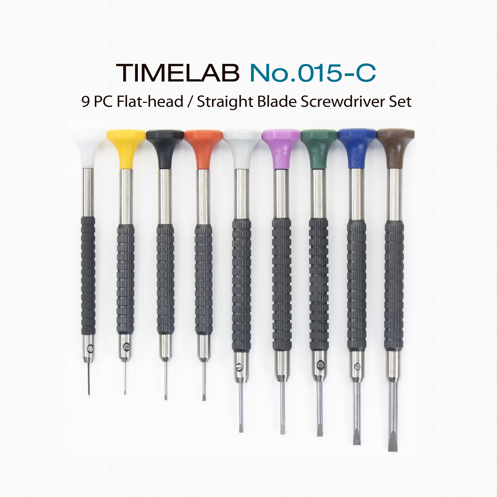 TIMELAB Watch Jewelry Repair Tool Precision Screwdriver FLAT HEAD Blade 9 PCS