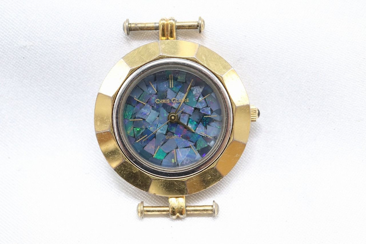 Chris Claire Mosaic Opal Watch Face Battery Replaced Used (B)