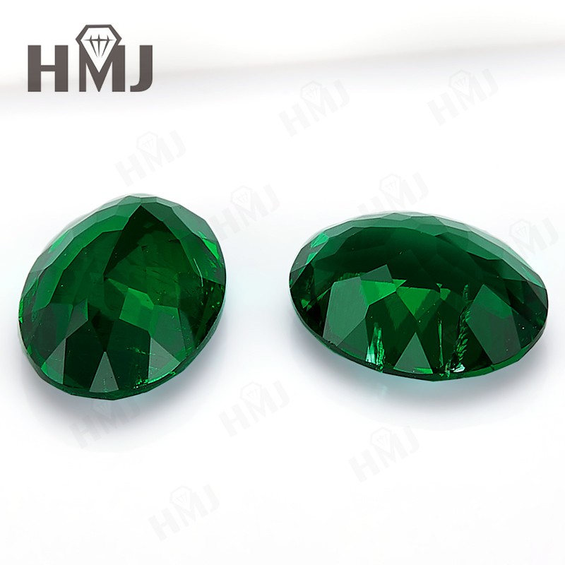 Certified Zambian Emerald Pear Cut Round Cushion Lab Grown Loose Emerald Jewelry