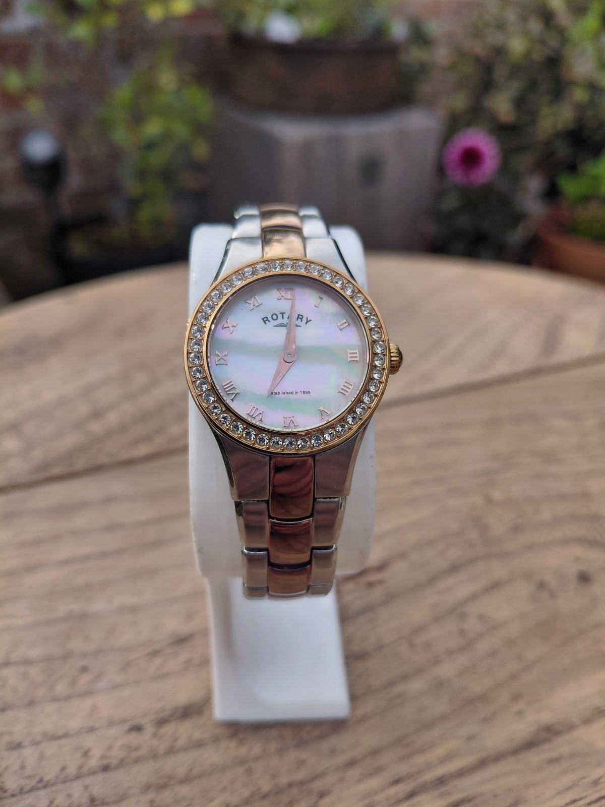 Rotary 2 Tone rose Gold & silver Bracelet Watch LB03501/71 – See video