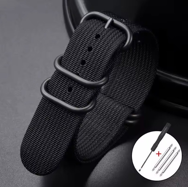 18mm 20mm 22mm 24mm Ballistic Durable Military Nylon Wrist Watch Band Strap