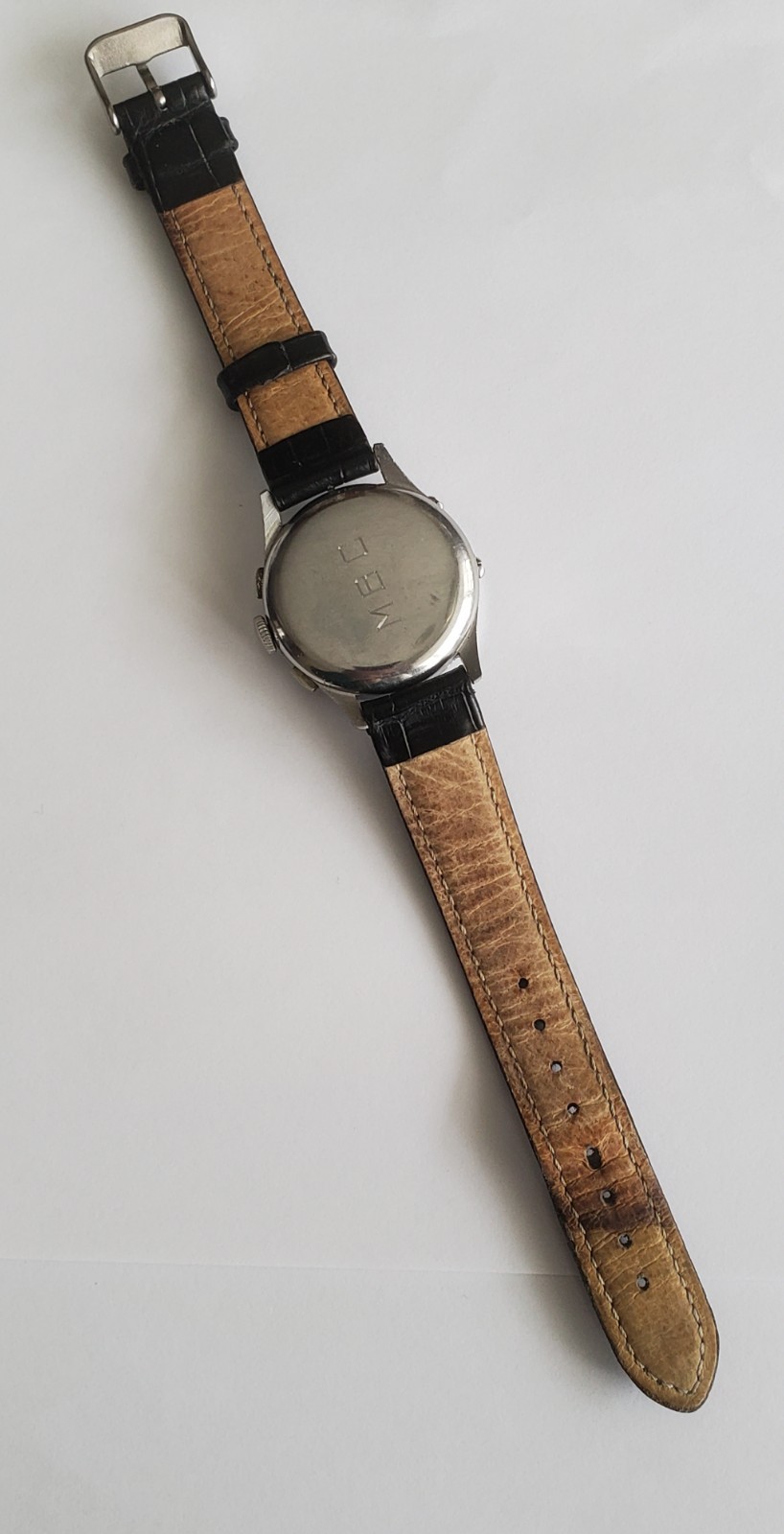 Vintage SS Wittnauer Triple Date Calendar Valjoux 72C Chronograph Man’s Watch